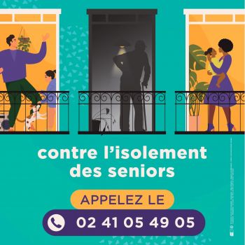 Affiche Plan de lutte contre l'isolement des séniors - Numéro unique