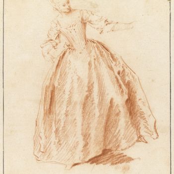 Jean-Baptiste Pater, Étude pour une jeune femme dansant © GrandPalaisRmn (musée du Louvre) - Thierry Le Mage
